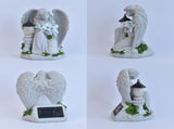Solar Resin Kneeling Angel Garden Light - Outdoor Waterproof Angel Statue with Warm Solar Lantern, V888-ELOSUNG55519