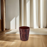 Plastic Wood Grain Trash Can Vintage Look for Bedroom Kitchen and Bathroom V1192-AZ-W-19349