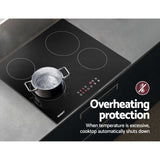 Devanti Electric Ceramic Cooktop 60cm Touch Control CCT-B-4E-4Z-TOUCH-BK