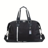 Dark Blue Foldable Travel Bag, Nylon Large Capacity Tote & Crossbody, Multi-Pocket Business Short V1232-SWXKB-003