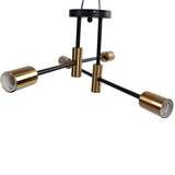 4 Light Ceiling Mount Lamp 360&deg Rotation Adjustable Wrought Iron Ceiling Light for Dining Room V1294-YM0523-3119220016511