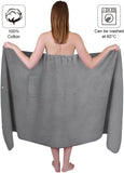 Sauna Skirt, Women's Sauna Skirt with Pockets, Long Sauna Towel Women, Sauna Skirt with Buttons V1237-ZY-203-4958