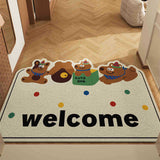 Set of 2 Box Puppy Alien Cartoon PVC Coil Entrance Mats - Non-Slip Dirt Trapping Door Mats V888-ELOSUNG46474