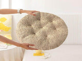 Round Chair Cushions, Plush Seat Pad Dining Room Chair, Floor Pillow Winter Warmth, Covering V1369-AZ3-W-21592