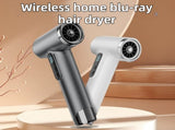 White Wireless Rechargeable Hot & Cold Hair Dryer - Lightweight Portable Blow Dryer with Blue Light V888-ELOSUNG49526
