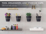 Black Peg Board Accessories Set of 5, PP Material for Office and Home Organization Solutions V1192-AZ-W-27794