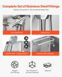 86.4 cm Stainless Steel Dog Washing Station, Pet Grooming Tub with Hot & Cold Faucet, Showerhead, V952-BXGCWYG34CJY8SX20V0