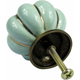 10 pcs Vintage European Style Ceramic Pumpkin Cabinet Knobs Dresser Cupboard Drawer Pull Handles V1188-MS-227-2204