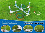 LED Ring Toss Game Set, Outdoor Indoor Yard Game for Adults & Kids with Light-Up Targets, Compact V1107-LED RING TOSS GAME SET