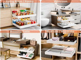 CARLA HOME Pack Pull Out Cabinet Organizer Expandable for Cabinets with Adjustable Slide Out Shelves LSB-36170