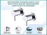 Bathroom Shower Bath Hot and Cold Mixer WATERMARK Certified in Chrome V63-847861
