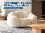 Cozy Bean Bag Sofa with Soft Corduroy Cover and High-Density Foam Filling for Living Room Bedroom V1341-ZY-PC2J6CR6-GREY