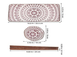 2 Sets Sushi Plate Set Wooden Chopsticks for Eating Utensils in Simple Design V1192-AZ-W-25210