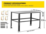 Welding Table 36" x 24", 800LBS Capacity Welding Workbench Table, Heavy-Duty Work Bench with 0.63" V952-GDXHZ800LB36HJ2L5V0