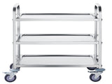 VEVOR Stainless Steel Cart, 3 Layers Lab Utility Cart 181 kg Weight Capacity, Medical Cart with V952-SYSSTCFB20134R3PNV0