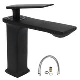 Copper Faucet Hot Cold Mixing Water Tap Wash Basin Tap with Single Hole Long Handle for V1294-YM0901-3112210055213