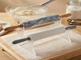 Acrylic Rolling Pin Display Rack with Dual Slots and Stable Base V1192-AZ-W-28463