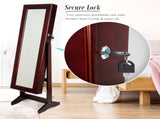 Mirror Jewellery Cabinet Storage Organiser LUVO 146cm WALNUT V274-FT-MJ316B