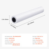Wide Format Paper, 609.6 mm x 45.7 m Paper, 4 Rolls CAD Bond Rolls with 50.8 mm Core, 10 KG V952-KFDYZ2INCH243KB2WV0