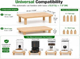 Elevate Your Pets Dining Experience with a Natural Pine Wood Feeder Stand, Featuring Two V1341-ZY-JRNE4TM8-L