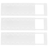 Adjustable Tension Shelf 3-Pack White ABS PP for Closet and Cabinet Storage Organizer V1369-AZ3-W-18019