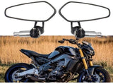 2pcs Motorcycle Handlebar Rearview Mirrors Motorcycle Rearview Mirrors for XJ6 MT01 MT03 MT07 MT09 V1237-ZY-203-3364