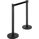 Crowd Control Stanchion, Set of 6 Pieces Stanchion Set, Stanchion Set with 6.6 ft/2 m Black V952-GLZHSHDJTZGT6K2UKV0