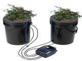 DWC Hydroponics Grow System Deep Water Culture with Top Drip 2 Buckets V952-SSSPXT2T8INK25VV5V3