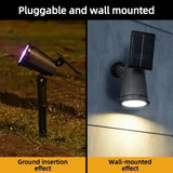 3PCS Solar outdoor spotlight, IP65 waterproof and weather-resistant, 9 LEDs with multi-color/white V1232-CPDCD-006