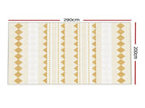 Artiss Rug 200x290cm Area Rug Washable Mat Large Carpet Soft Short Pile Ella FLR-BSM01-200X290-YE