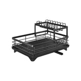 Kitchen Double Layer Draining Rack Partition Storage Built In Drainage Structure Design Organizer V1370-AZ4-09232