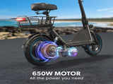 VALK Electric Scooter with Seat, 30km Range, AU Compliant, Disc brakes, 14" Tyres, for Adults, V219-TRNESCVAM6KA