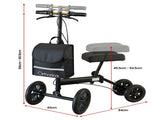 Orthonica Knee Walker with Adjustable Pad and Dual Brakes FRW-MAS-3510-BK