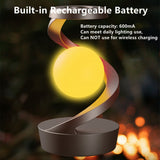 Gray Modern Night Light Spiral Design LED Night Light Ambient Lighting Wireless V1347-124-GRA-76998