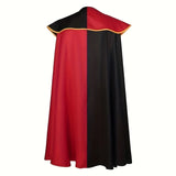 Alice Queen of Hearts 4-Piece Set, Red-Black Cape Silver Scepter, Gold Crown, Playing Card V1232-HHZPTZ-001