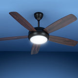 Devanti 52'' Ceiling Fan AC Motor 5 Blades w/Light - Dark Wood CF-B-52-5B-0YY-DW