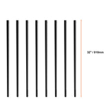 Staircase Metal Balusters, 3/4'' Round x 32'' Long Aluminum Decorative Banister Spindles, 101 Pack V952-YXKLGZ32YC10P31SIV0