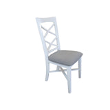 Daisy Dining Chair Set of 2 Solid Acacia Timber Wood Hampton Furniture - White V315-VO-HAMP-02-MKII-2PC-KIT