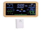 LCD Weather Clock Indoor Outdoor Temperature Humidity Monitor 24 Hour Weather Forecast for Garage V1294-YM0901-3111240227211