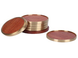 Wooden Tea Cup Mat Insulation Desktop Cup Pad Set with Base Tray Tea Ceremony AccessoriesRosewood V1294-YM0718-3118210009612
