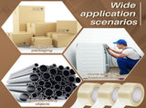 12 Rolls Filament Strapping Tape 5.7 Mil Heavy Duty Transparent Reinforced Fiberglass for Packaging V1259-DP01-A-1182