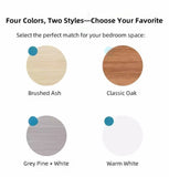 2x Bedside table pair white minimalist wooden drawers bedroom furniture V360-ZC-FNBT0040-2D-WT-47X2