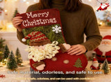 3 pack Reindeer-shaped Christmas stocking45cm high fabric gift bags, suitable for decorating V888-ELOSUNG56335-2