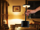 Rechargeable Cordless Touch Control LED Desk Lamp with Anodized Aluminum Build, Dimmable Warm Light, V1341-ZY-3ZQW5XV6-BLACK
