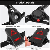 Reflective Running Gear with LED Chest Light, Weatherproof Night Running Vest V1263-JX-3843