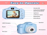 HD Kids Digital Camera for Boys Girls,Kids Camera for Toddler,HD Digital Video Cameras Portable V1370-AZ4-08249