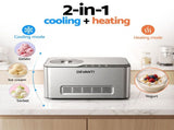 Devanti 2L 2-in-1 Ice Cream & Yogurt Maker Machine No Pre-Freezing Homemade Gelato Sorbet ICM-SFS03-SL