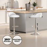 Artiss Bar Table and Stools Set Dining Desk Kitchen Chairs Cafe Pub BA-TAB-CHR-GASLIFT-WHSV
