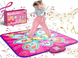 Blue Wireless Kids Electronic Princess Dance Mat & Music Playmat - 7 Modes Foot Game Pad V888-ELOSUNG39910
