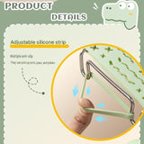 Crocodile shape Kitchen Heat Resistant Set - Adjustable Stainless Steel Plate Lifter and Silicone V888-ELOSUNG56100-3